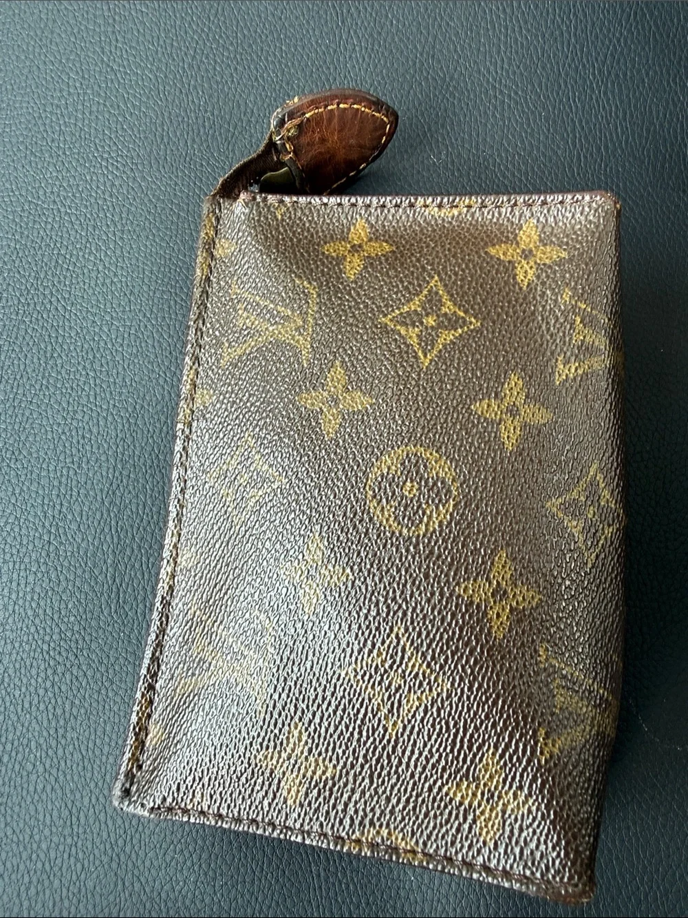 Louis Vuitton Monogram Canvas Zip Pouch - Brown/Gold Small-Zipper is replaced